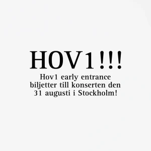Hov1 konsert  - Hov1
