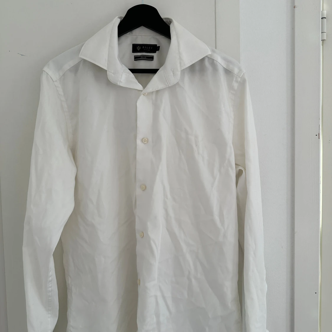 Riley ”Erik Regular Skjorta Twill Vit” - 90