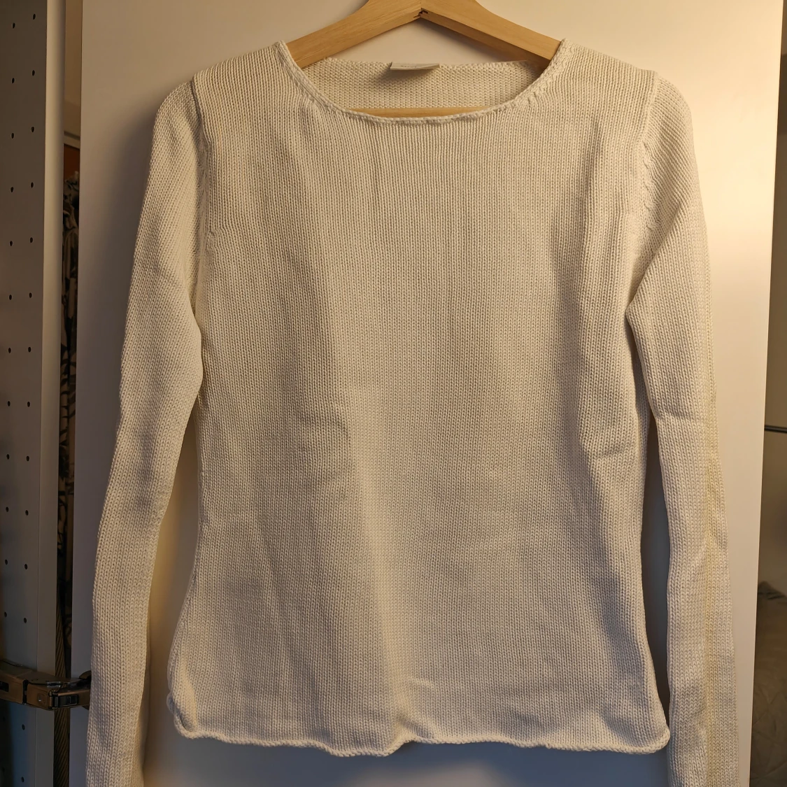 Vit stickad tröja - Boomerang - 90