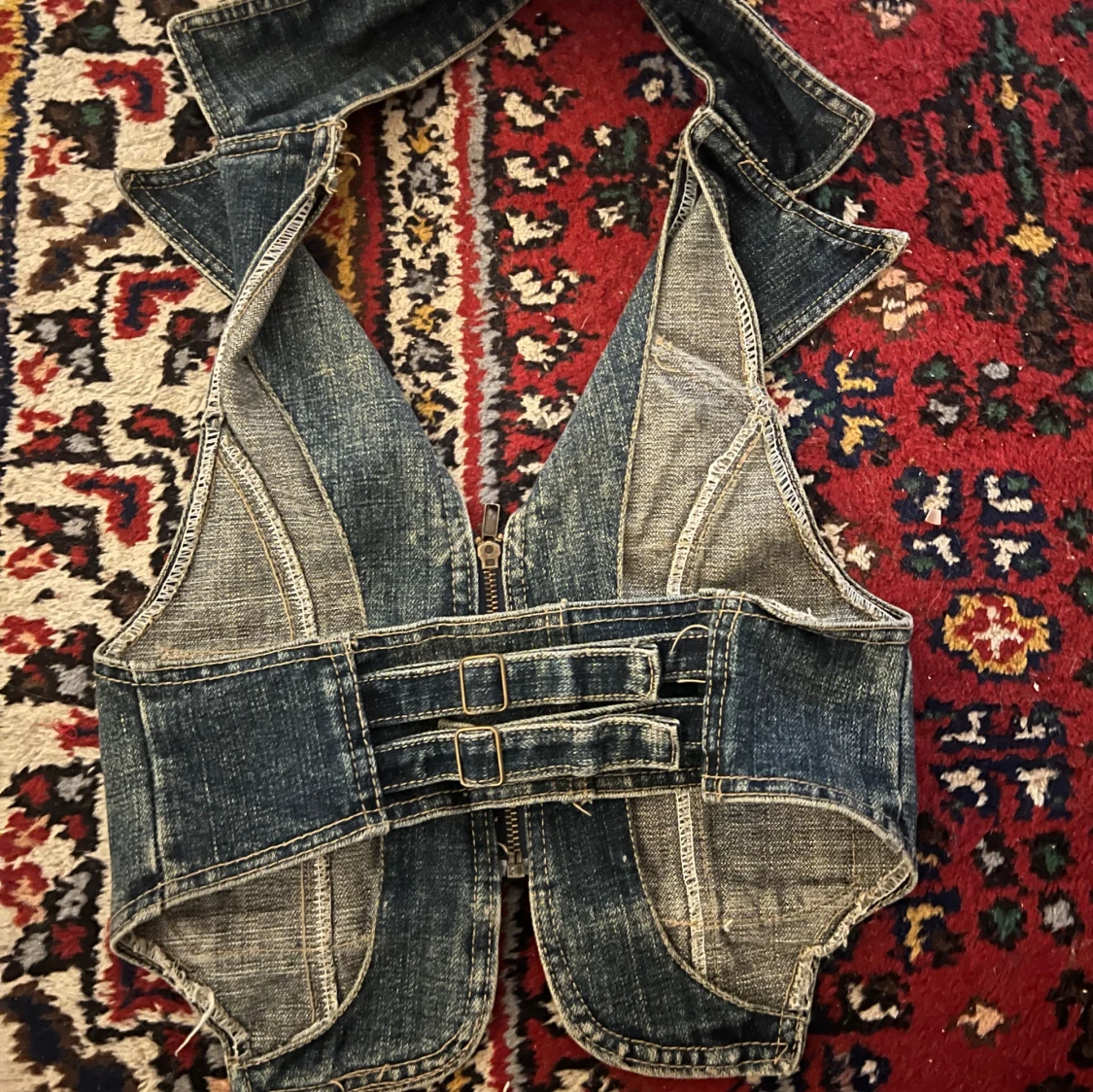 Jeansväst med halterneck  design - 90