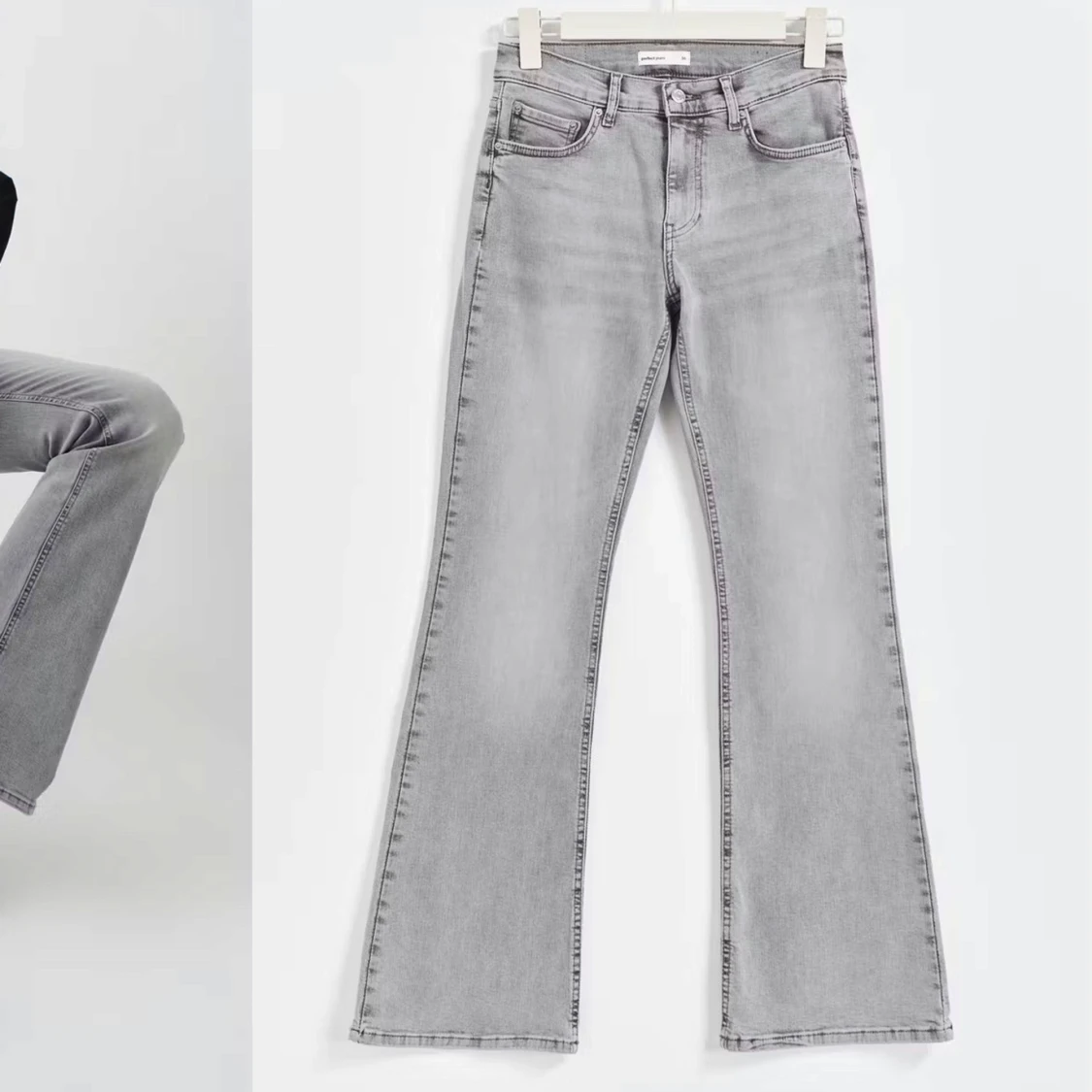 Grå bootcut jeans