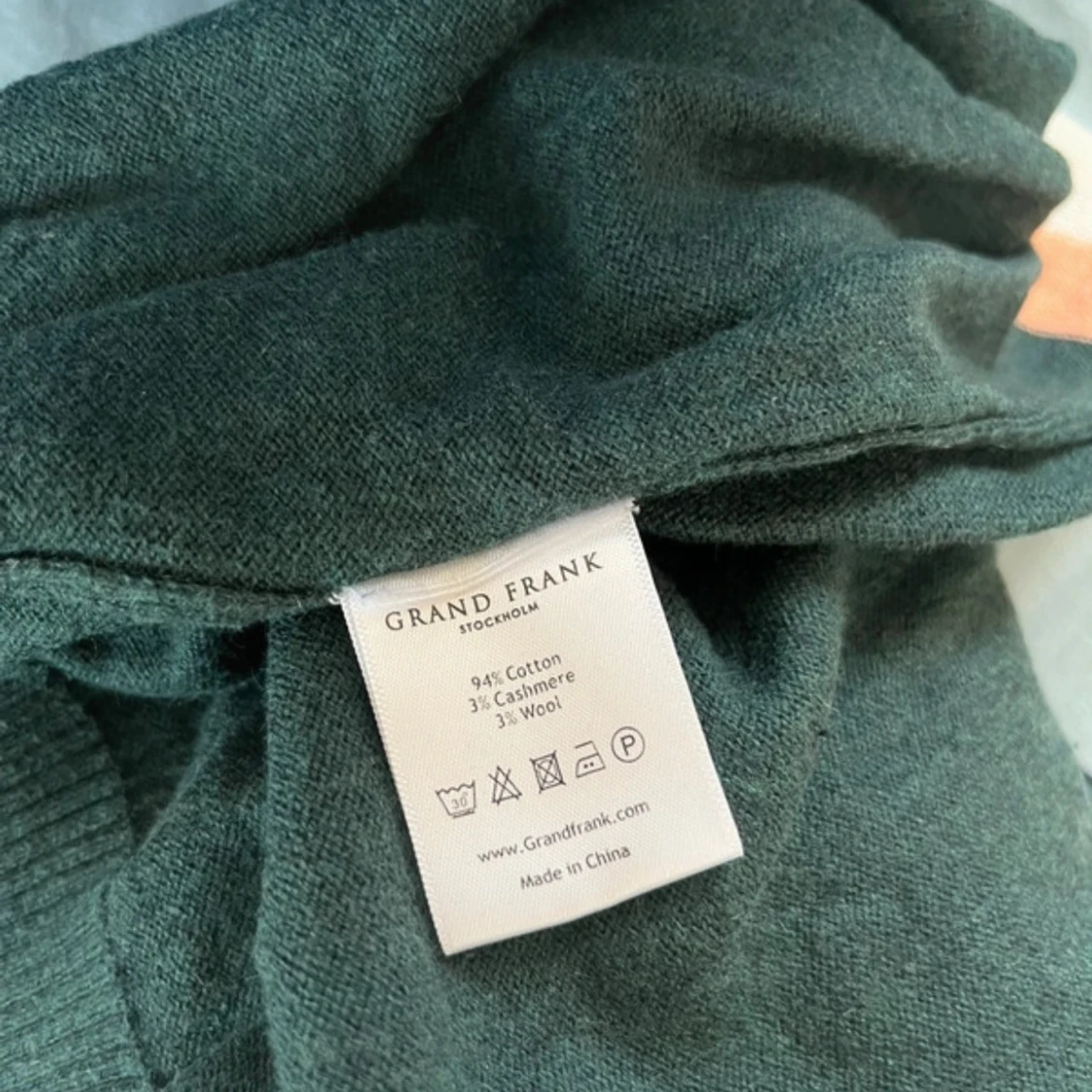 Grön tröja - kashmirblandning - 91