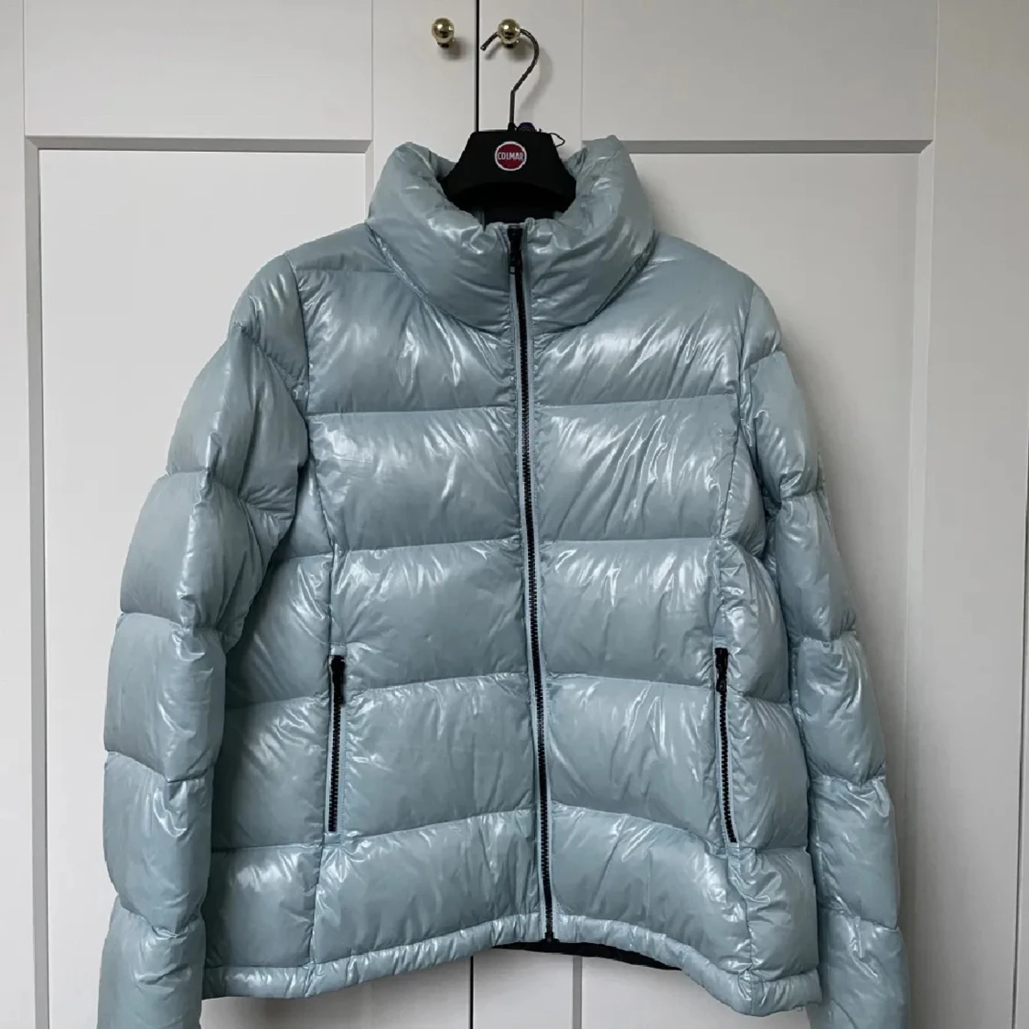 Ljusblå dunjacka - 90