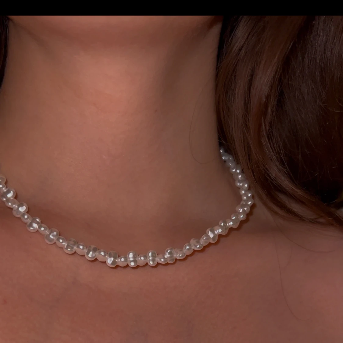 Elegant pärlhalsband - 90