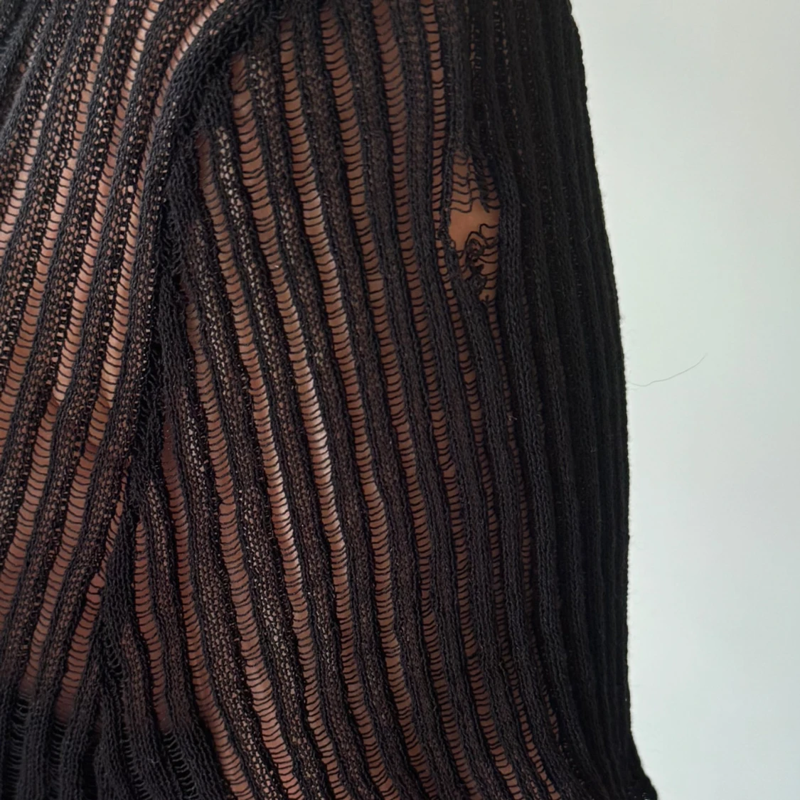 Svart transparent topp - 90