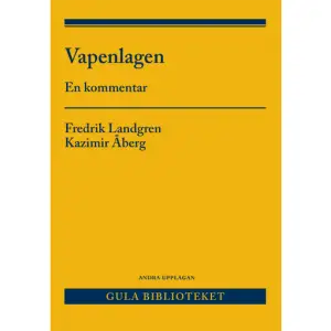 I boken kommenteras vapenlagen utförligt och paragrafsvis tillsammans med reglerna i vapenförordningen och de av Rikspolisstyrelsen utfärdade bestämmelserna på vapenområdet. Förarbeten och rättspraxis redovisas tillsammans med författarnas egna kommentarer. Boken ger en heltäckande genomgång av regleringen av civila skjutvapen.Den andra upplagan av kommentaren avser rättsläget per den 1 augusti 2022.    Format Häftad   Omfång 342 sidor   Språk Svenska   Förlag Norstedts Juridik   Utgivningsdatum 2023-01-17   Medverkande Kazimir Åberg   ISBN 9789139026464  