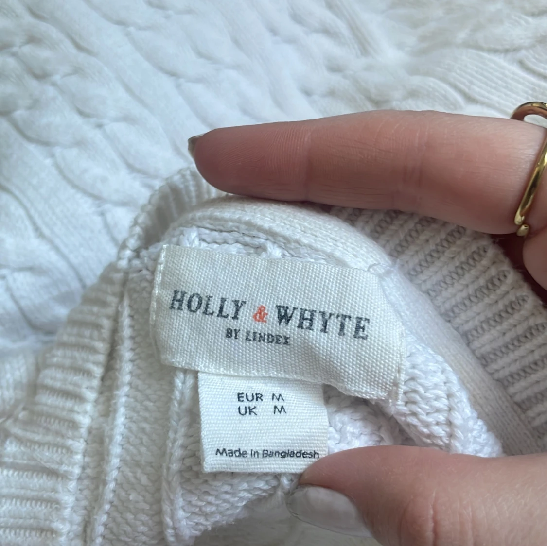 Vit stickad tröja från Holly & Whyte - 91