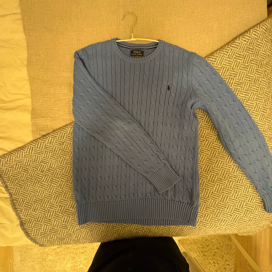 Blå stickad tröja från Ralph Lauren - 90