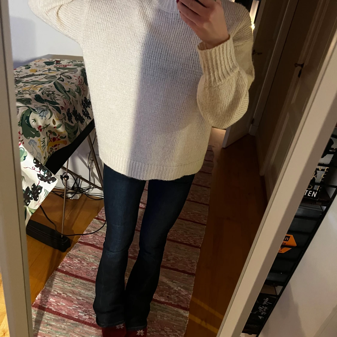 Vit stickad tröja från SHEIN - 90