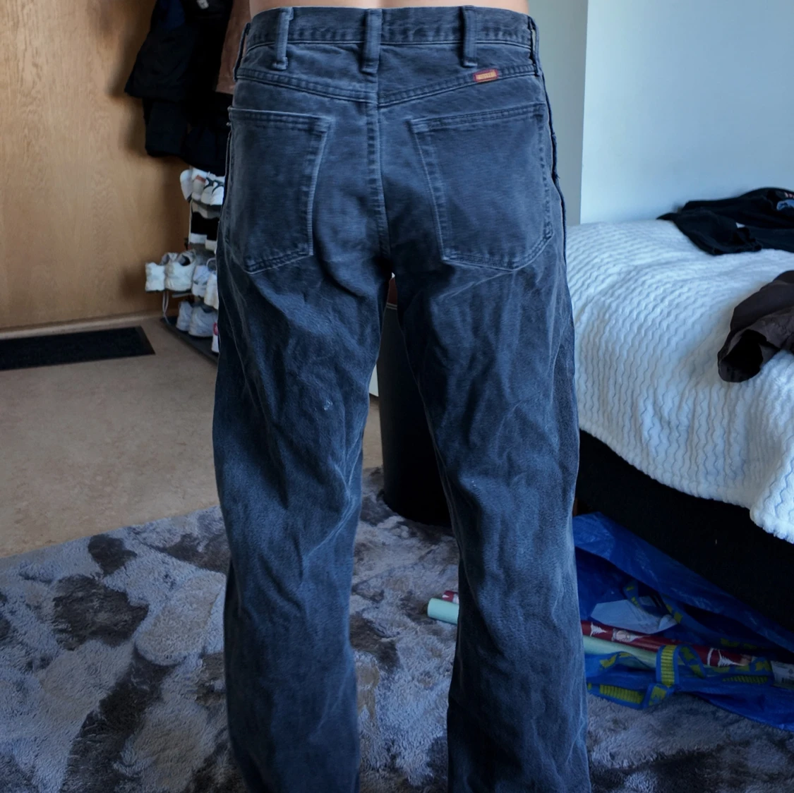 Svarta jeansbyxor från Rustler  - 90