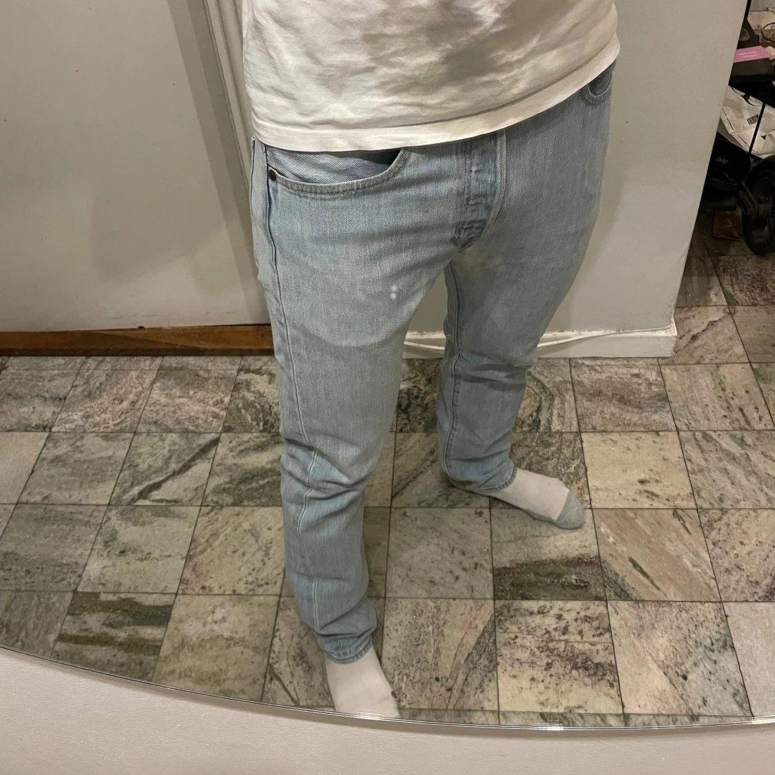 Ljusblå Levis 501 jeans 32/34 - 90