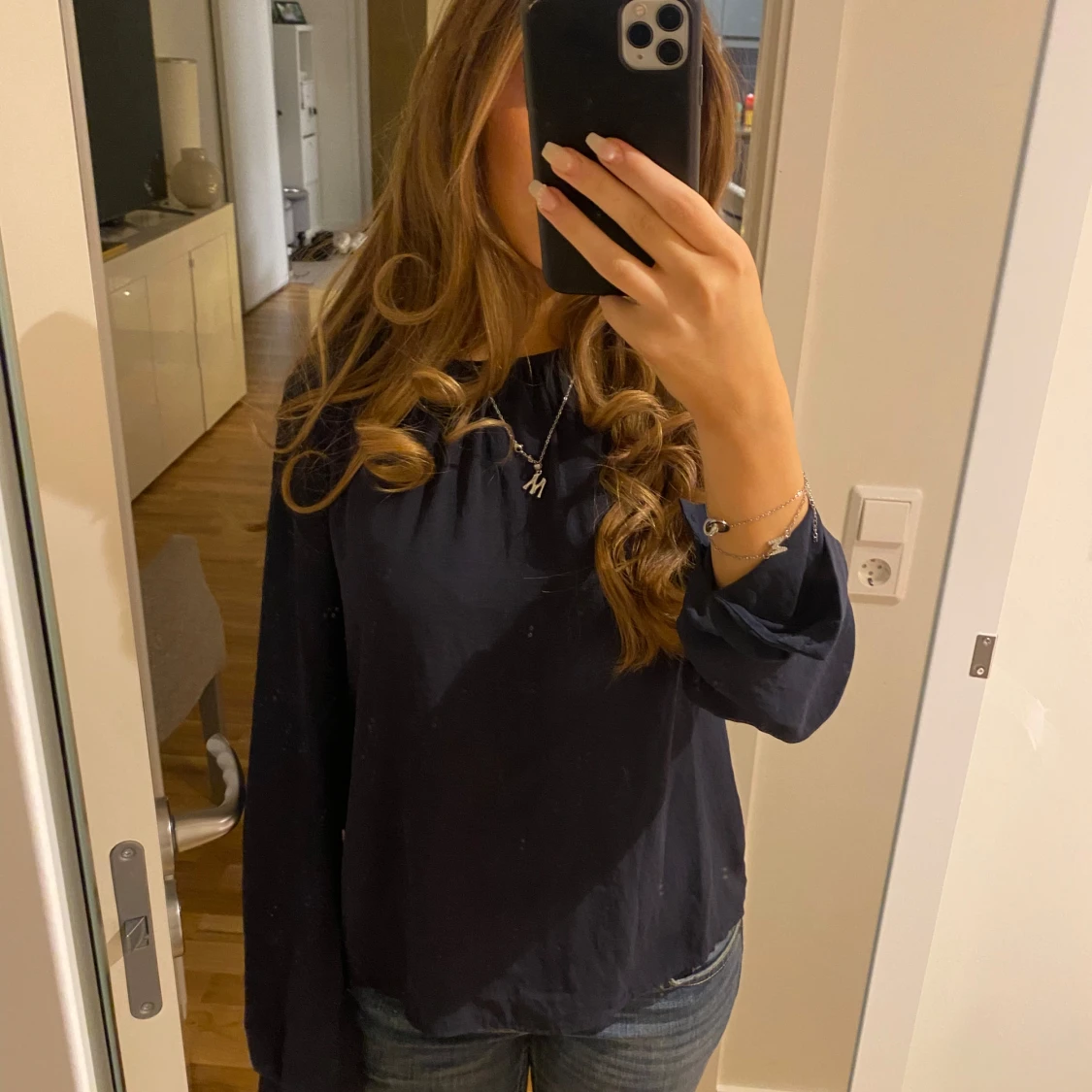 Mörkblå blus från Stockh LM - 90