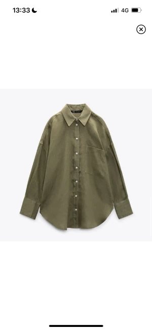 Linneskjorta Zara - OBS ljusare i verkligeheten så bilden missvisar, swipea till bild 3 för att se irl färgen!  Helt ny med lapp kvar köpt förra somarn. Storlek S Köpt för 399 säljer för 130kr +  frakt 