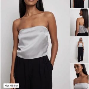 Bandeau topp - Silvrig bandeau topp, använd 1 gång