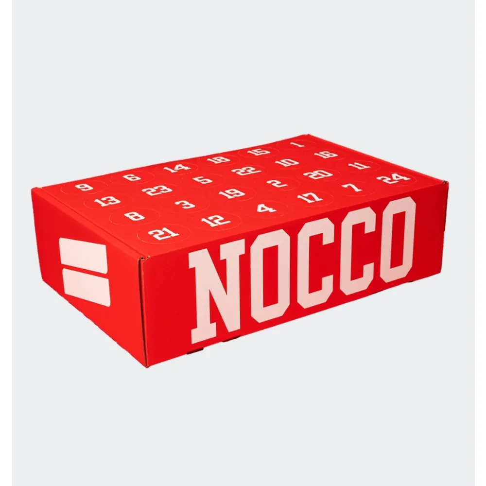 Nocco Julkalender Limited Edition, släpptes endast 300 exemplar.   Kvitto finns, även mängder positiva omdömen på Tradera.  Skickas till mig 27 november från Tyngre, skickas till köpare när den kommit till mig.. Övrigt.