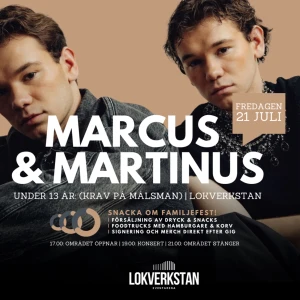 2 st BILJETTER TILL M&M - Vill du ha två biljetter till Marcus och Martinus konsert i Motala? Då har du tur, för jag säljer just nu två biljetter! I biljetterna ingår både en KONSERT och MEET & GREET med Marcus & Martinus! Biljetterna säljs för 400kr, ordinarie pris 500kr för 2x. 