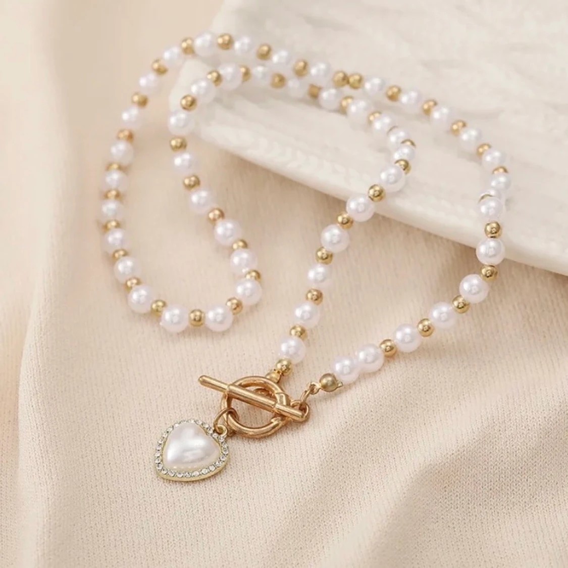 Pärhalsband med hjärta - 91