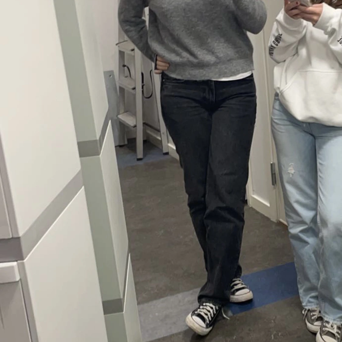 Svarta lågmidjade jeans - 90