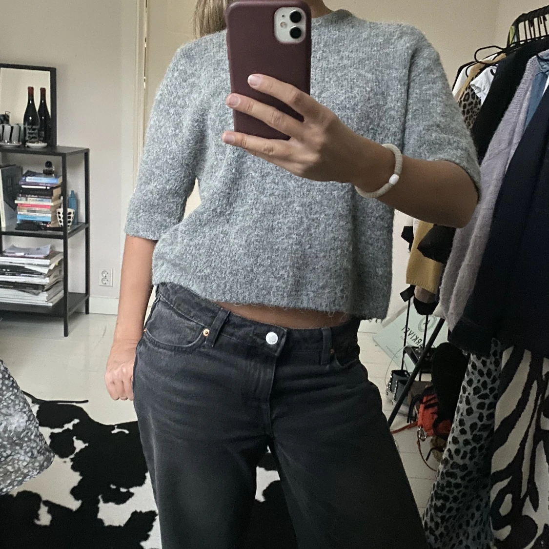 Stickad t-shirt - 90