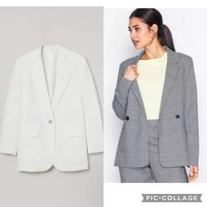 Vit oversized kavaj i linmix från hm , storlek M   Grå blazer från Vero Moda  Storlek 40   Prislapparna kvar på båda! 