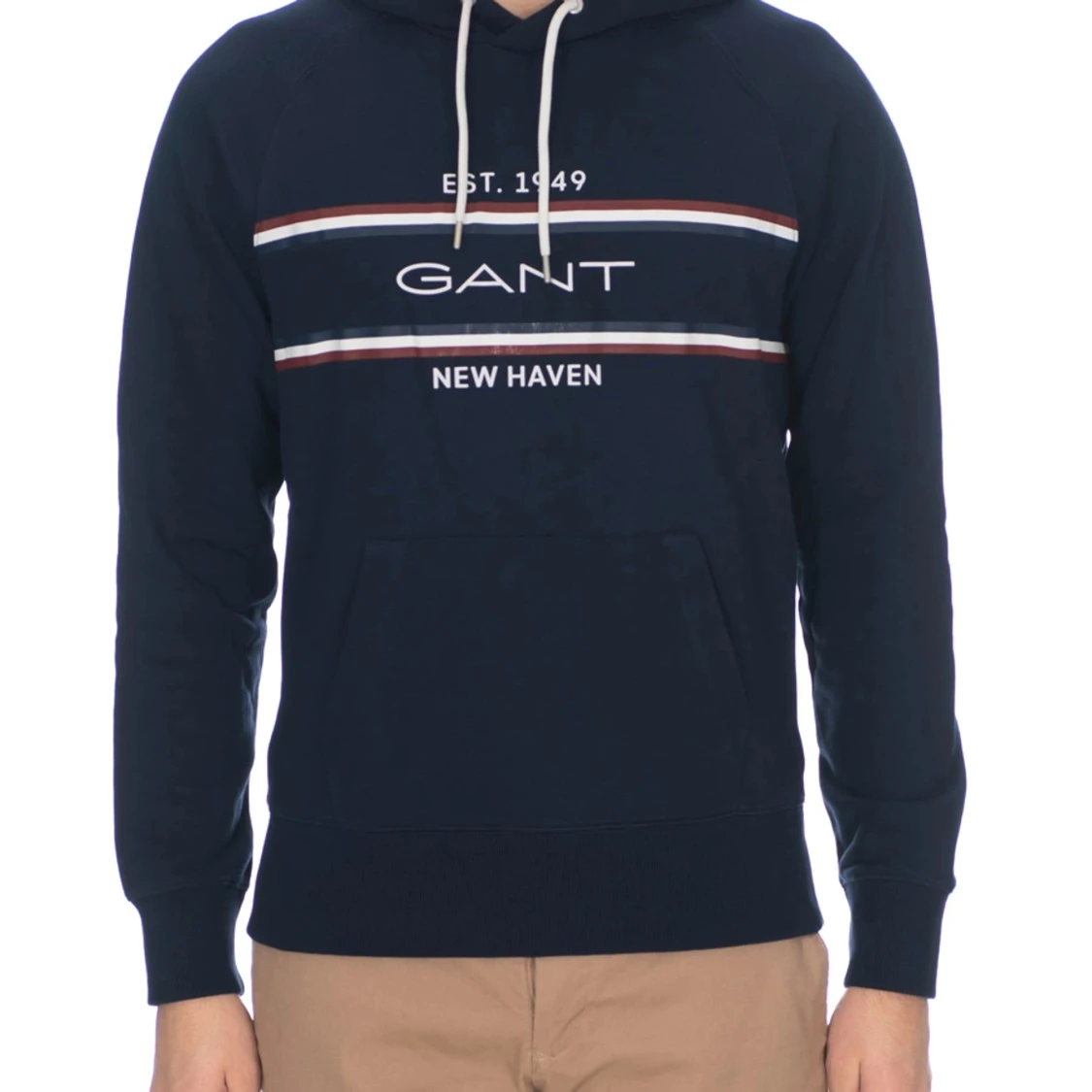 Stripe Sweat Hoodie Evening Blue