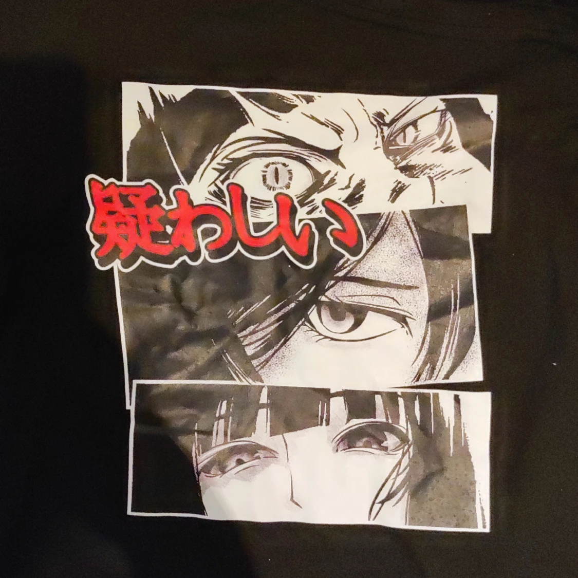 Svart anime randig t-shirt - 90