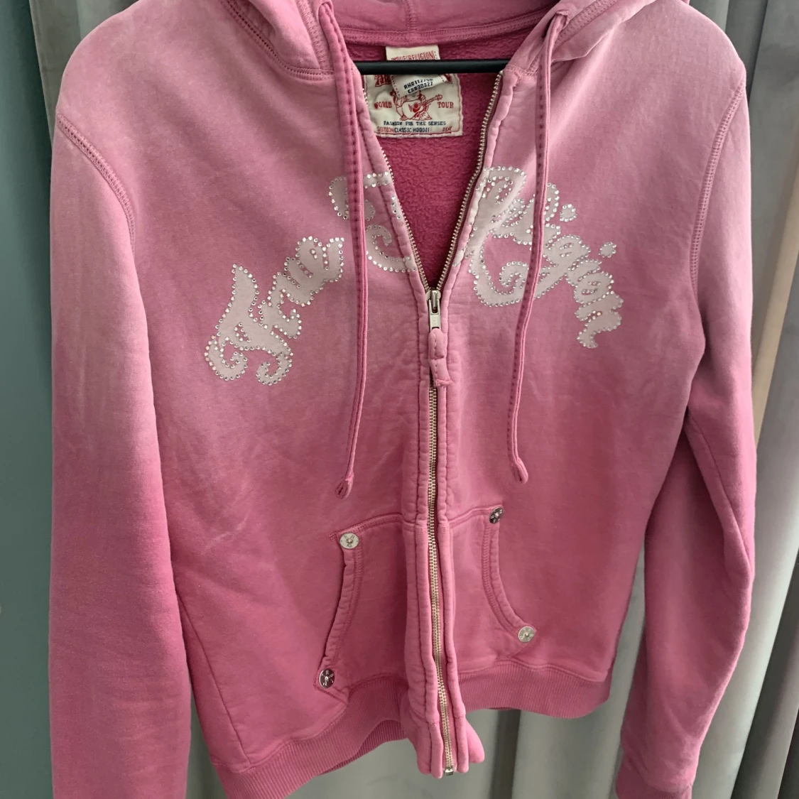 Rosa Rhinestone True religion Zip up