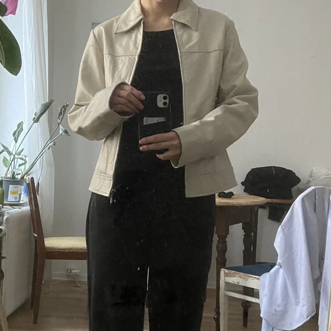 Beige skinnjacka - 90