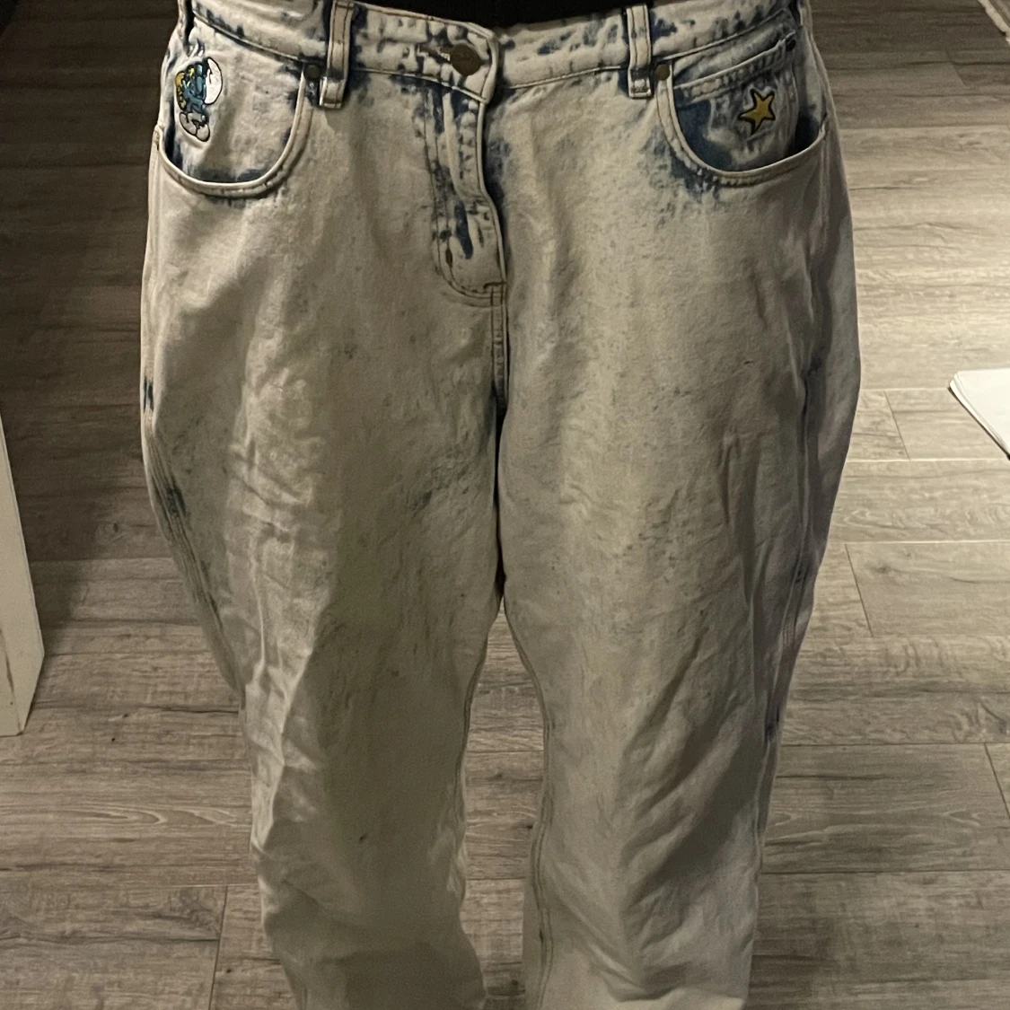 Baggy butter smurf jeans