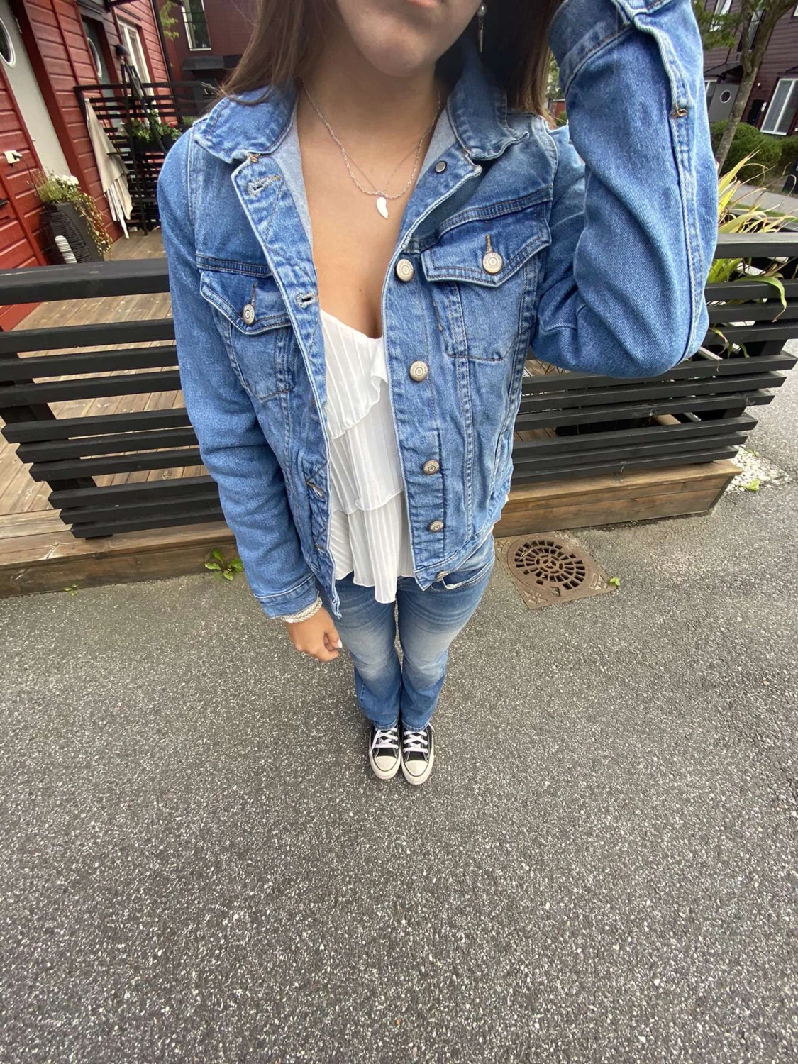 Superfin blå jeansjacka 