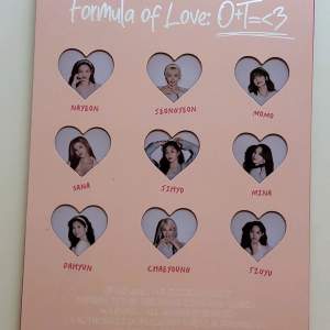 Twice Formula of love full of love version, includes CD, momo postcard and stickers  Cd used once for testing. Price can be negotiated 
