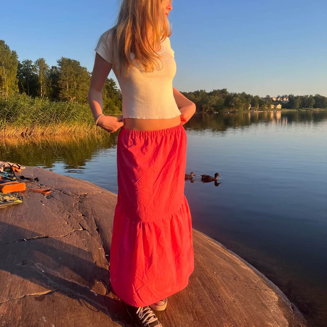 Handsydd långkjol - 90