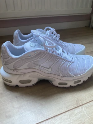 Nike Air Max Plus - Bara använda ett fåtal gånger och ser därför fortfarande nya ut😊köpta från Nikes hemsida så lådan kommer med Pris kan diskuteras, men köpte för 2100kr