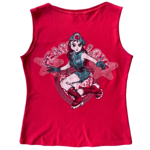 00s Manga Top - Så snyggt linne från tidigt 00-tal med manga tryck!😍 Stretchigt material! Storlek S/M! I perfekt skick!💋