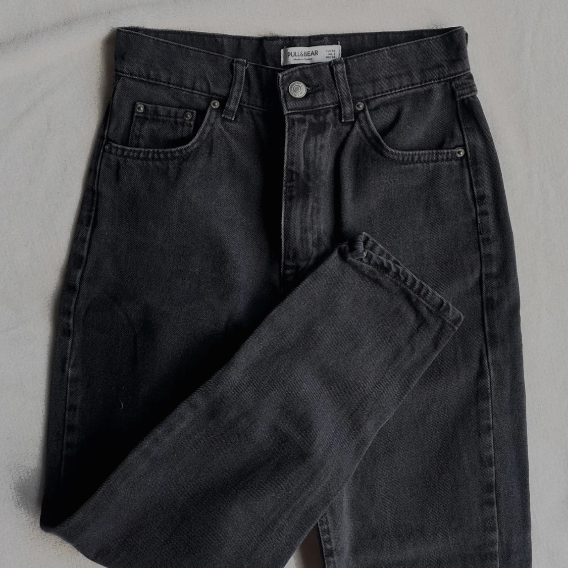 Pull&Bear Black Mom Jeans Denim - 91