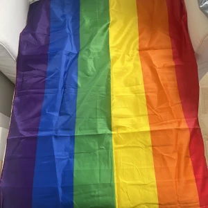 Pride flagga - 180x50 cm Pride flagga Mycket bra skick Har hål där man kan hänga upp den Köpare står för frakt!