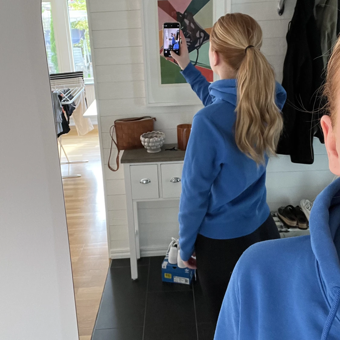 Blå Tommy Hilfiger hoodie - 90