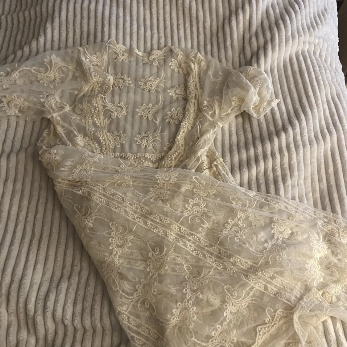 Lång Spets Cardigan Vintage - 90