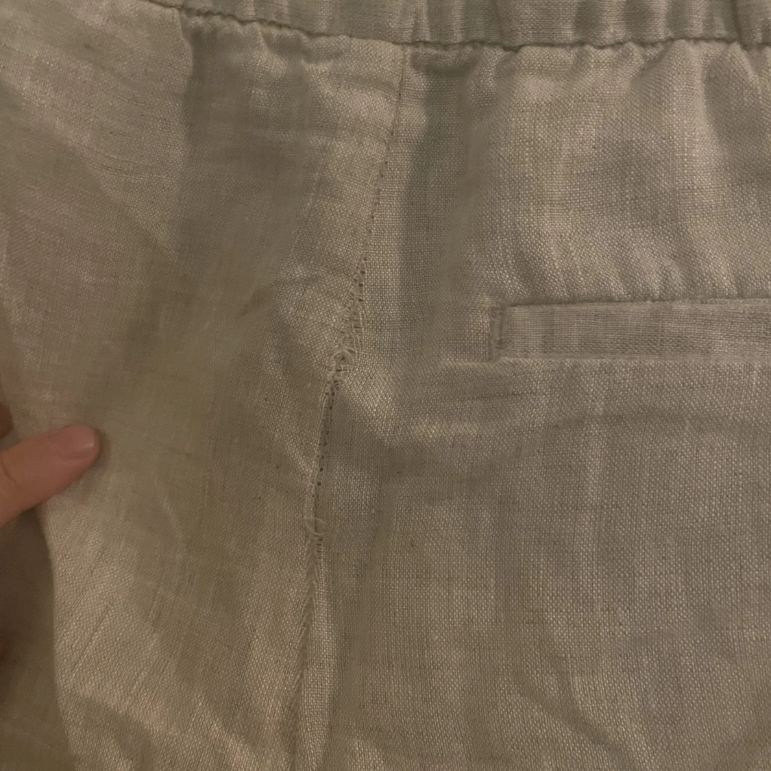 Beige linnebyxor - 91