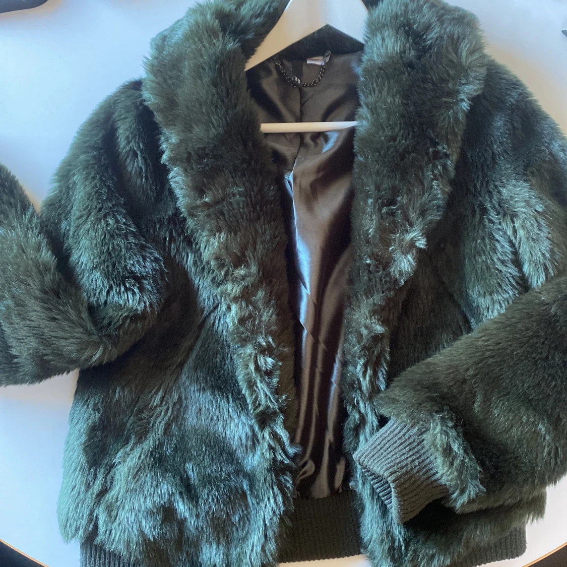 Grön ”pälsjacka” - 90