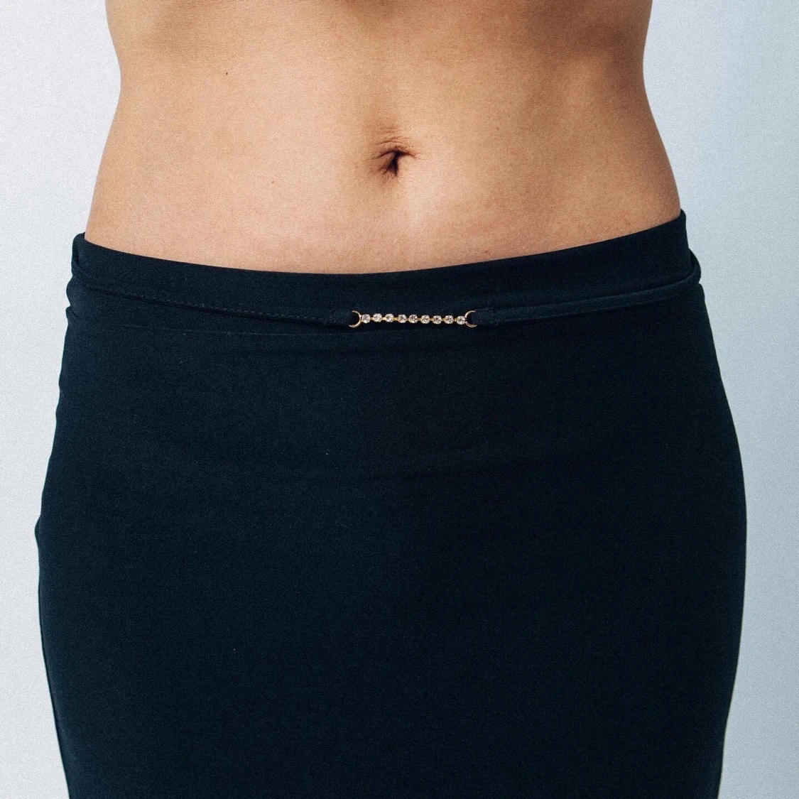 Midi skirt / knälång kjol med strass - 91