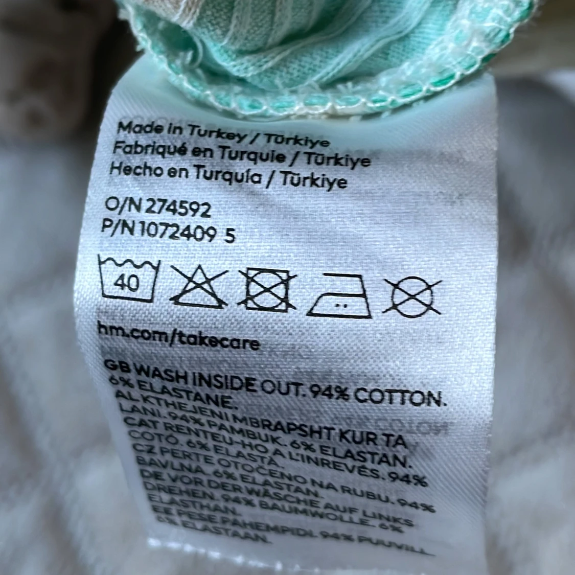 T-shirt - green/white - 91