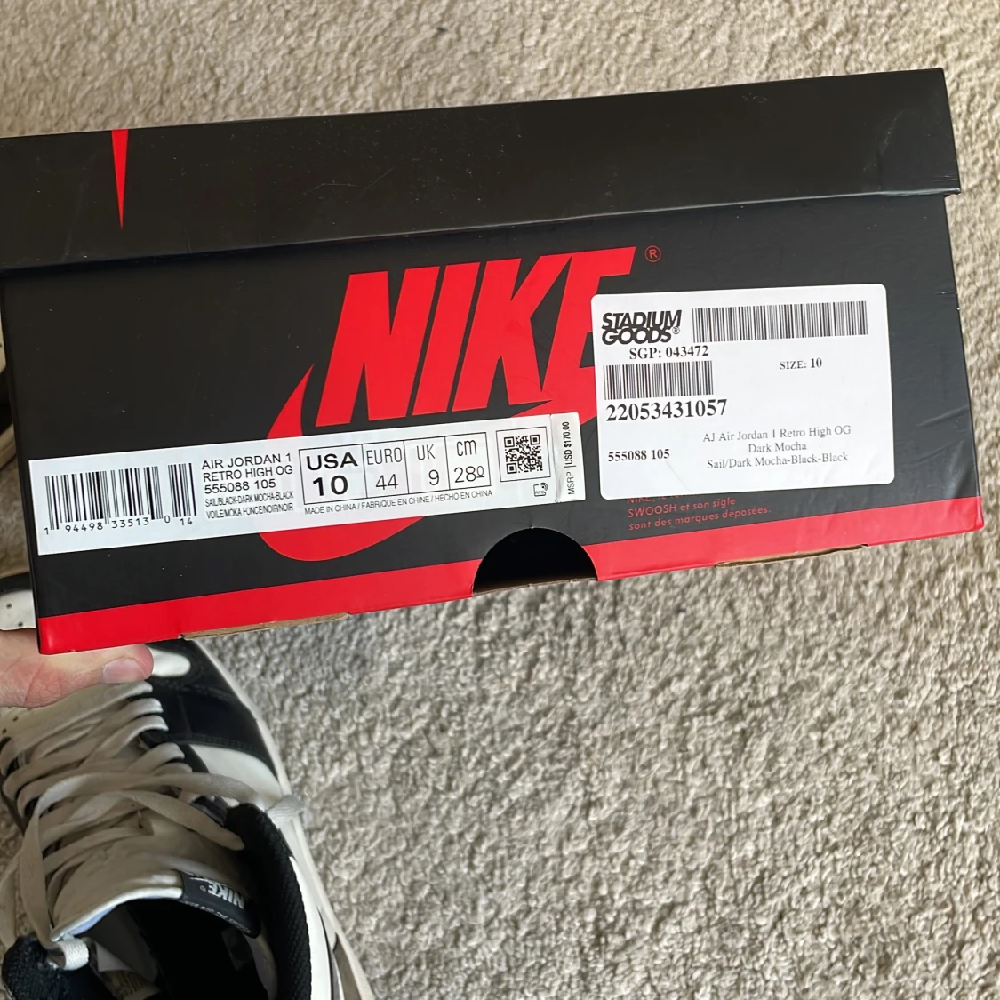 Air jordan 1 high mocha storlek 44 - 91