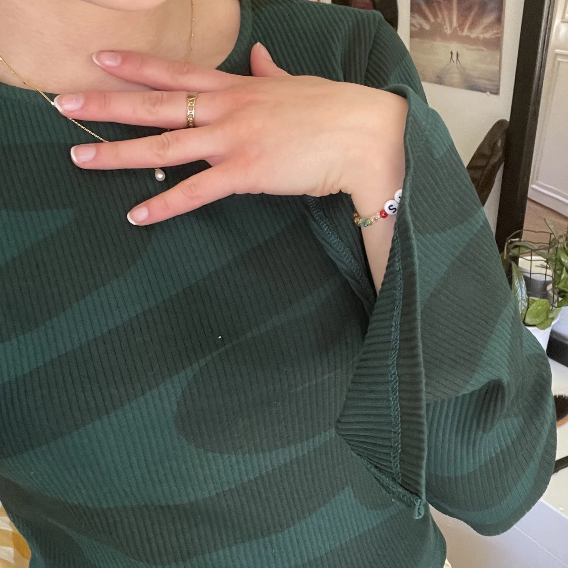 Långärmad grön tröja
