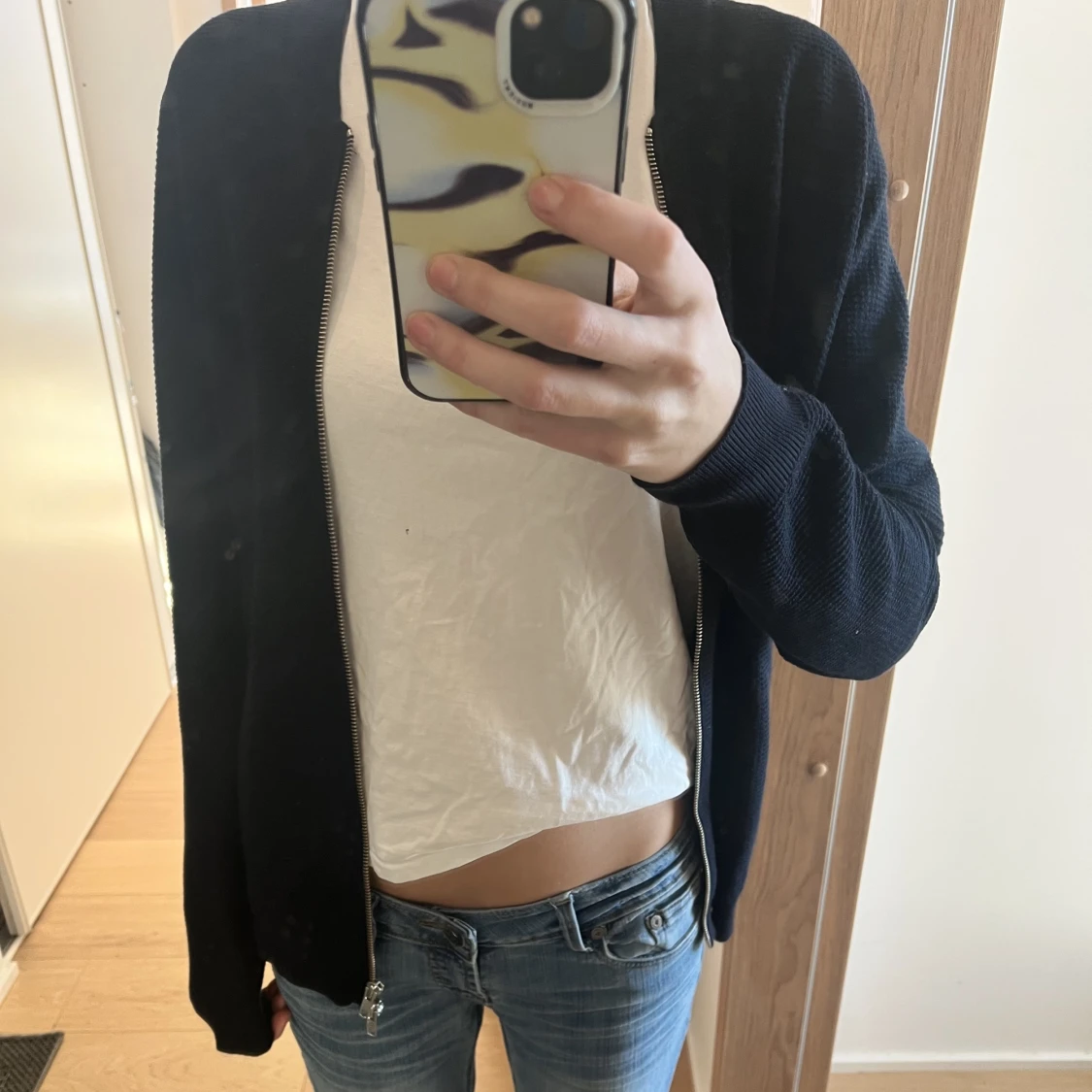 Mörkblå kofta  - 90