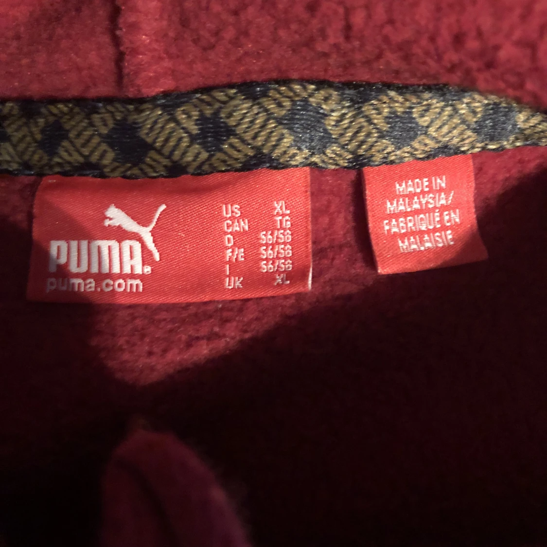 Vinröd Vintage Puma Hoodie XL - 91