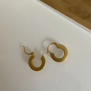 Mango guldiga hoops örhängen  - Helt oanvända hoops örhängen från MANGO🤍Perfekt studentpresent! (Ask och fri frakt ingår)