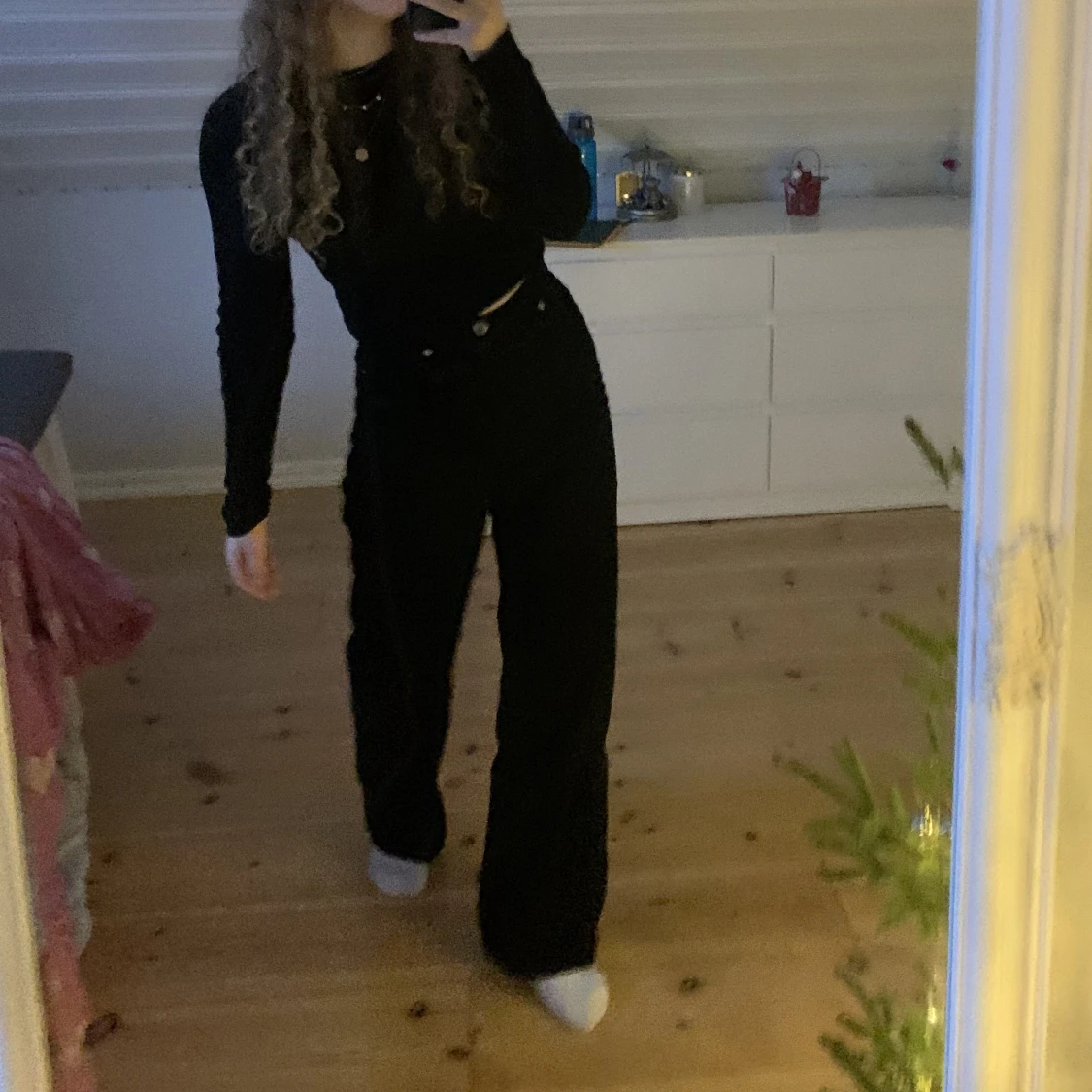 Svarta Manchesterbyxor