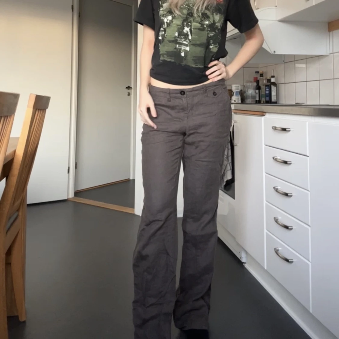 Esprit - gråa kostymbyxor - 91