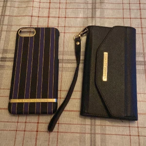 iPhone 8 skal - Väldigt fina skal dem är inte jätte använda, syns knappt inte att de är använda. Den med ränder är för 80, den svarta för 100-150kr